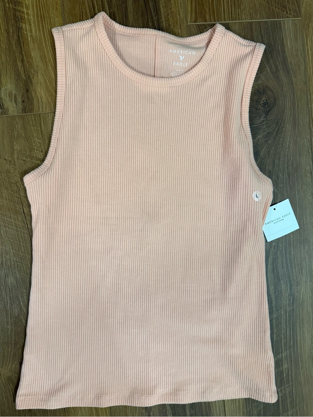 American Eagle Outfitters Ribbed Tank Top - Light Peach